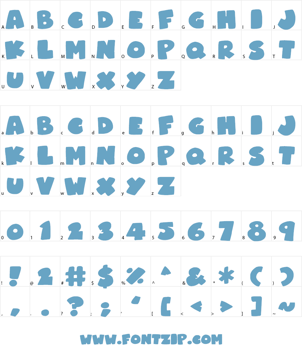 Superchunky Font Character